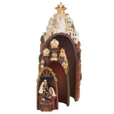 Nesting Nativity Set - Indoor Manger Scene For Christmas - Holy Family Decorations (3 Pc Set)