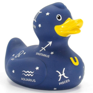 Zodiac Duck (Star Birth Sign) Rubber Bath Toy By Bud Ducks | It'S Written In The Stars! | Gift Ready Packaging | Child Safe | Collectable
