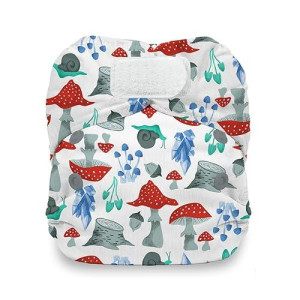 Thirsties Natural Newborn All In One Reusable Cloth Diaper, Hook & Loop Closure, Forest Frolic (5-14 Lbs)