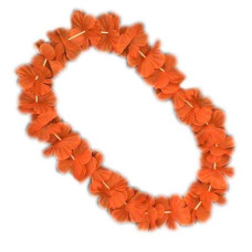 Blinkee Hawaiian Flower Lei Necklace Orange