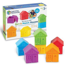 Learning Resources All About Me Sorting Houses,12 Pieces, Ages 3+, Fine Motor & Sorting Skills, Montessori Toys, Special Education Actives, Imaginative Play