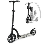 Crazy Skates Foldable Kick Scooter - Kick Scooters For Adults, Teens And Kids With Carrying Strap - Fast Folding, Adjustable Handlebars And Lightweight - New York City Scooter (Nyc) - Black