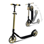 Crazy Skates Foldable Kick Scooter - Kick Scooters For Adults, Teens And Kids With Carrying Strap - Fast Folding, Adjustable Handlebars And Lightweight - London Scooter (Lon) - Gold