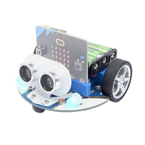 Elecfreaks Microbit Mini Cutebot Kit Compatible With Bbc Micro:Bit V2 And V1, Diy Programmable Robot Car Kit, Stem Educational Project, Graphical Makecode Coding Car(Without Micro:Bit And Aaa Battery)
