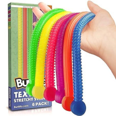 Fidget Toys And Textured Sensory Toys By Bunmo - Textured Stretchy Strings Fidget Toy. Bumpy Fidget Toys For Adults And Kids Make Perfect Anxiety Toys, Autism Sensory Toys, And Stress Toys