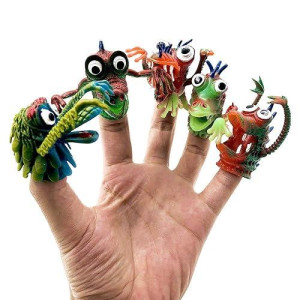 Cartoon Silicone Animal Finger Puppets Monster Storytelling Doll Theater Soft Doll Kids Toys Gift Fingers Gloves Fingertip (Style A)
