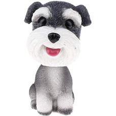 Freci Simulation Shaking Head Dog Bobble-Head Dog Toy For Car Interior Dashboard Ornament - Schnauzer