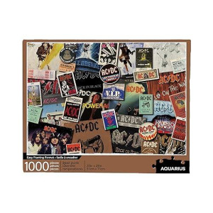 Aquarius Ac/Dc Albums Puzzle (1000 Piece Jigsaw Puzzle) - Officially Licensed Ac/Dc Merchandise & Collectibles - Glare Free - Precision Fit - 20 X 28 Inches