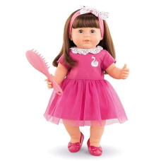 Corolle Mon Grand Poupon Alice Large 14�� Doll With Brush For Real Hair Play, Pink