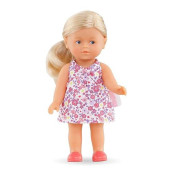 Corolle Mini Corolline Rosy 8" Doll With Blond Hair And Floral Dress, For Kids Ages 3 Years And Up