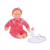 Corolle Mon Grand Poupon Lila Chrie - Large 17 Interactive Toy Baby Doll With 3 Accessories, For Ages 2 Years +