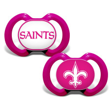 New Orleans Saints 2-Pack Pink Pacifier
