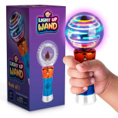 Spinning Light Up Wand For Kids In Gift Box, Rotating Led Toy Wand For Boys And Girls, Magic Princess Sensory Toys For Autistic Children, Best Birthday Gift For 4Th Of July 3, 4, 5, 6, 7