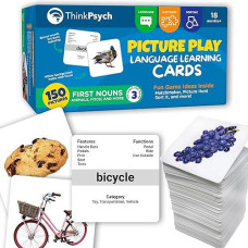 ThinkPsych Picture Play Flash Cards for Toddlers 1-2 Years -150 First Words Picture Cards for Speech Therapy - Preschool Language Learning Cards - Autism Learning Materials & Speech Therapy Materials