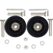 Oro 1 Pair Luggage Wheels Replacement 64Mm Case Wheels With 8Mm(0.31") Bearings Wheels For Suitcase And Inline Outdoor Skate And Caster Board (64 * 18)