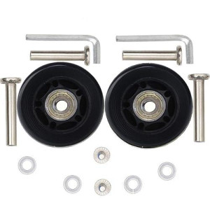 Oro 1 Pair Luggage Wheels Replacement 64Mm Case Wheels With 8Mm(0.31") Bearings Wheels For Suitcase And Inline Outdoor Skate And Caster Board (64 * 18)