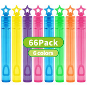 66 Pieces Mini Bubble Wands,Bubble Party Favors Assortment Toys For Kids,Themed Birthday, Halloween, Goodie Bags, Carnival Prizes, Wedding,Outdoor Gifts For Girls & Boys