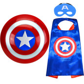 Superhero 12 Shield Superhero Cape Set Superhero Dress Up Toys Suit For 4-10 Year Kids Boy Role Play Toy