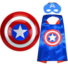 Superhero 12 Shield Superhero Cape Set Superhero Dress Up Toys Suit For 4-10 Year Kids Boy Role Play Toy