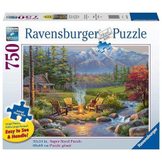 Ravensburger Riverside Livingroom Puzzle - 750 Piece Jigsaw | Large Format For Adults | Unique Softclick Technology | Ideal For Family Game Night | Fsc-Certified Materials