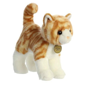 Aurora� Realistic Miyoni� Orange Tabby Cat Stuffed Animal - Lifelike Detail - Cherished Companionship - Orange 10 Inches