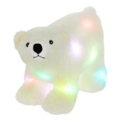Glow Guards Light Up Polar Bear Stuffed Animal Soft Plush Toy With Led Night Lights Nursery Songs Glow Bedtime Pal Children'S Day Gifts For Toddler Kids, 12''