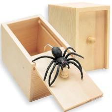 Giioasa Fun Spider Money Surprise Box,Rubber Spider Prank Box,Handcrafted Spider In Box Prank