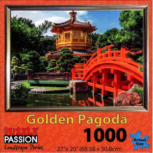 Staci19 1000 Piece Golden Pagoda Jigsaw Puzzle - Multi-colored