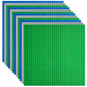 Lekebaby Classic Baseplates Building Base Plates For Building Bricks 100% Compatible With Major Brands-Baseplates 10 X 10, Pack Of 12