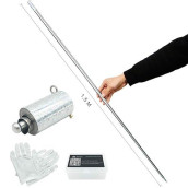 Kensally Xfunjoy 59"/150Cm Silver Magic Appearing Cane Magic Staff With Free Gloves And Video Turorial For Professional Magician Stage Street Magic Performance