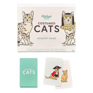 Ridley?S Costume Cats Memory Game - Includes 50 Matching Cards And Instructions - Memory Card Game Featuring Well-Dressed Cats - Fun For All Ages, Makes A Great Gift Idea