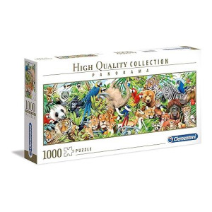 Clementoni - 39517 - Collection Puzzle Panorama - Wildlife - 1000 Pieces - Made In Italy - Jigsaw Puzzles For Adult