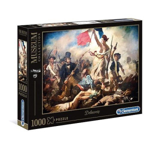 Clementoni - 39549 - Museum Collection Puzzle Louvre - Delacroix, Liberty Leading The People - 1000 Pieces - Made In Italy - Jigsaw Puzzles For Adult Painting