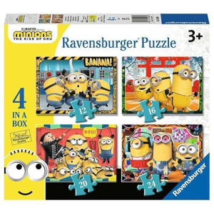 Ravensburger Minions 2 The Rise Of Gru 4 In Box (12, 16, 20, 24 Piece) Jigsaw Puzzles For Kids Age 3 Years Up