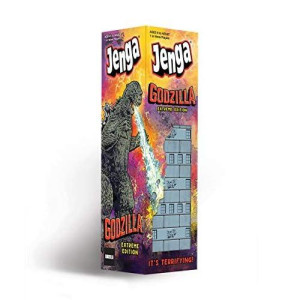 Usaopoly Jenga: Godzilla Extreme Edition | Based On Classic Monster Movie Franchise Godzilla | Collectible Jenga Game | Unique Gameplay Featuring Movable Godzilla Piece