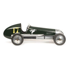 Authentic Models Vintage Model Car - Bb Korn Collectible Car, Aluminum Mini Cars Made With Original Blueprints, Antique Race Car And Automotive Decor For Adults (20.75 Inch, Green)