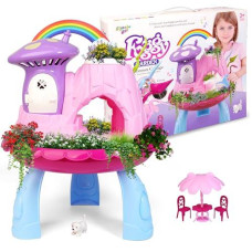 Greenbo Kids Fairy Garden Kit | Indoor & Outdoor Fairy Toy Gardening Set With House, Mist, Music, Light & Tools | Fairy Garden Kit For Kids To Grow, Play, And Learn | For Girls & Boys Of Ages 3 And Up