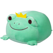Cazoyee Super Soft Frog Plush Stuffed Animal, Cute Frog Plush Pillow, Kawaii Frog Plushie Hugging Plush Squishy Pillow Toy Gifts For Kids