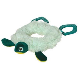Manhattan Toy Theo Turtle Baby Toy Ring Rattle With Crinkle Paper And Textured Teethers