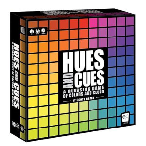 Usaopoly Hues And Cues | Vibrant Color Guessing Game Perfect For Family Game Night | Connect Clues And Colors Together | 480 Color Squares To Guess