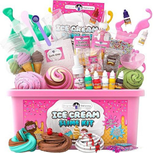 Original Stationery Ice Cream Slime Kit For Girls, Amazing Ice Cream Slime Making Kit To Make Butter Slime, Cloud Slime And Foam Slimes, Great Gift Idea