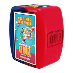 Top Trumps Countries And Flags Quiz Game, 500 Questions To Test Your Knowledge And Memory On Countries, Continents, Cultures And Flags, Educational Gift And Toy For Ages 8 Plus