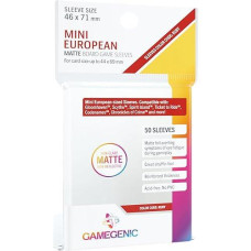 Matte Board Game Sleeves | Pack Of 50 Matte Sleeves |46 By 71 Mm Card Sleeves Optimized For Use With Mini European Card Games | Premium Card Protection | Ffg Ruby Color Code | Made By Gamegenic