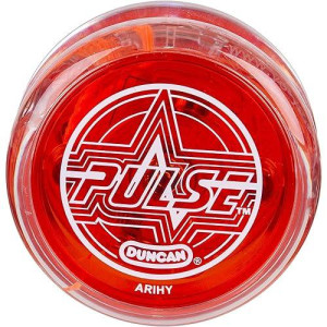 Duncan Toys Pulse Led Light-Up Yo-Yo, Intermediate Level Yo-Yo With Ball Bearing Axle And Led Lights, Clear/Red, Small