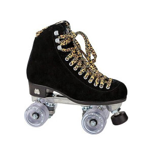 Moxi Skates - Panther - Fun And Fashionable Womens Roller Skates Black Suede Size 7