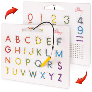 Magnetic Alphabet Tracing Board - Double Sided Letters & Numbers Magnetic Tracing Board, Abc Magnets Learn To Write With Magnetic Pen, Stem Toy Letters Learning, Handwriting Games, Writing Montessori