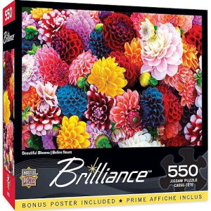 Masterpieces 550 Piece Jigsaw Puzzle For Adults And Family - Beautiful Blooms - 18"X24"