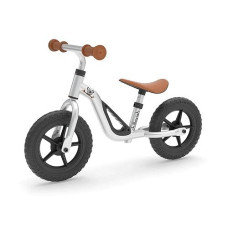Chillafish Charlie Lightweight Toddler Balance Bike, Cute Trainer For 18-48 Months, Learn To Bike With 10 Inch No-Puncture Wheels, Adjustable Seat And Carry Handle., Silver