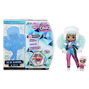 L.O.L. Surprise! O.M.G. Winter Chill Icy Gurl Fashion Doll & Brrr B.B. Doll With 25 Surprises (570240)