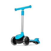 Jetson Scooters - Lumi 3 Wheel Kick Scooter (Blue) - Kids Three Wheel Push Scooter With Adjustable Height Handlebars - Ultra-Lightweight Design With High Visibility Light Up Leds On Stem And Wheels